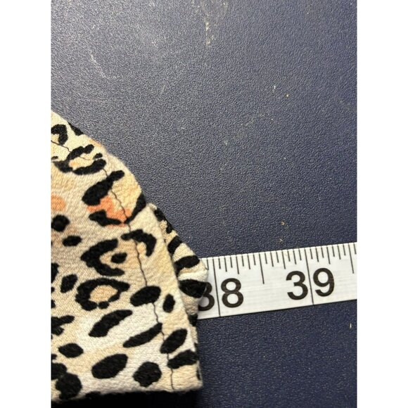 Cupio Curvy Womens Button Front Tunic Blouse Size 3X Leopard Print Sleeveless - Picture 9 of 11